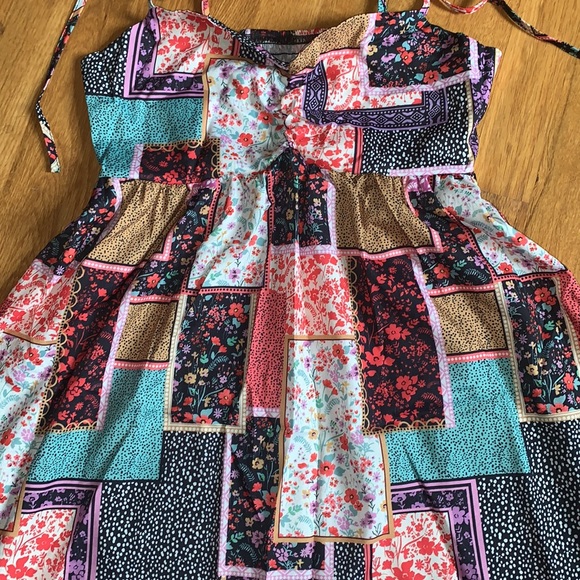LAST ONE - Size L- Boho Floral Patchwork Dress- NWT - Picture 12 of 12